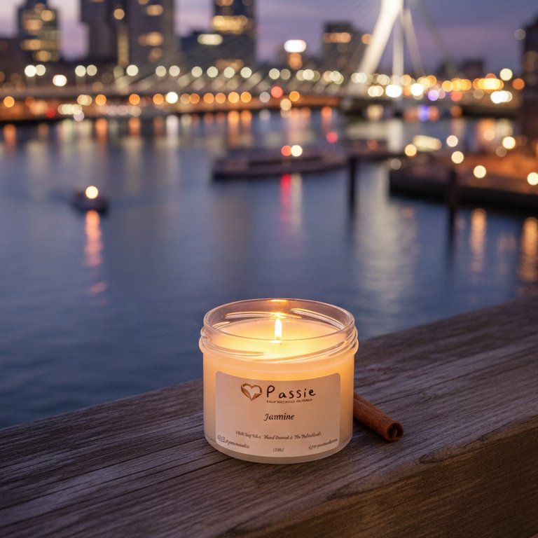 Jasmijn handgemaakte sojakaars met geur