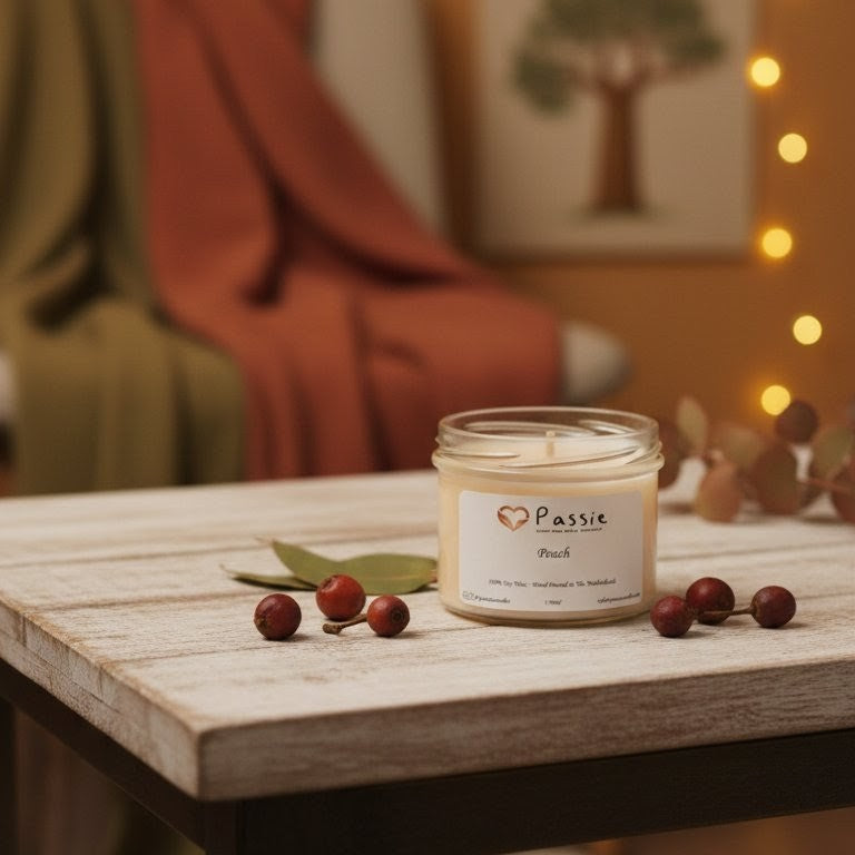 Peach - Handgemaakte sojakaars