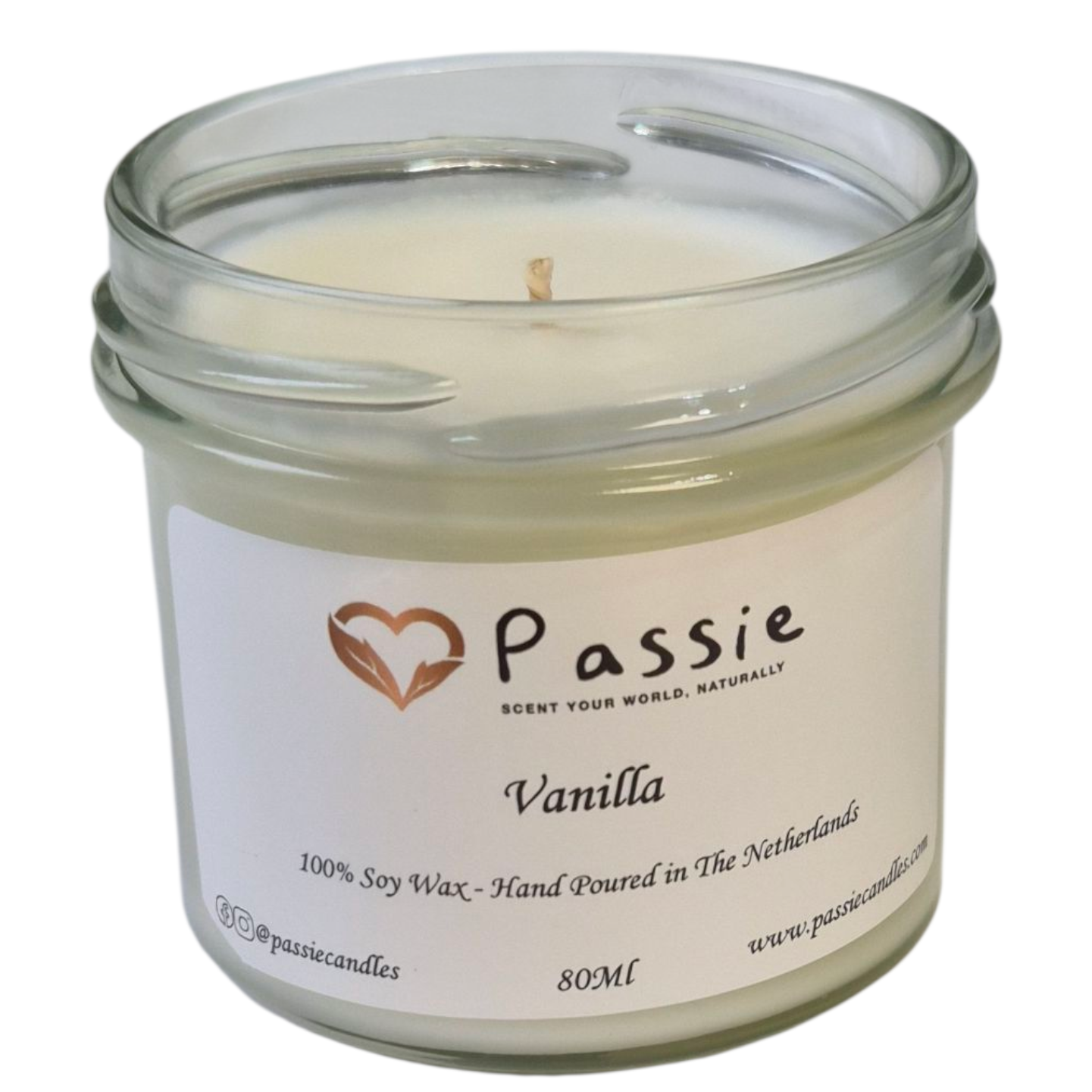 Vanille - Handgemaakte sojakaars